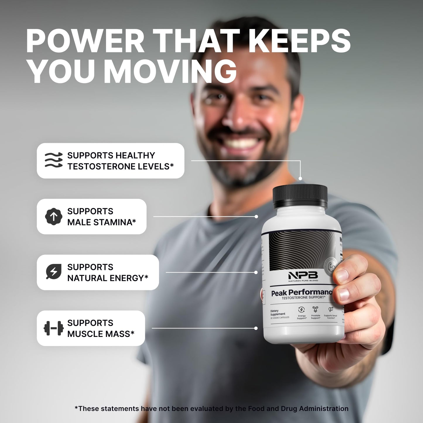Nature's Pure Blend Peak Performance – Testosterone Supplement for Men with D-Aspartic Acid, Ashwagandha & DIM – Mens Prostate Health Support, Muscle Strength & Energy – Prostate Supplement Nature's Pure BlendBuy Supplements Australia