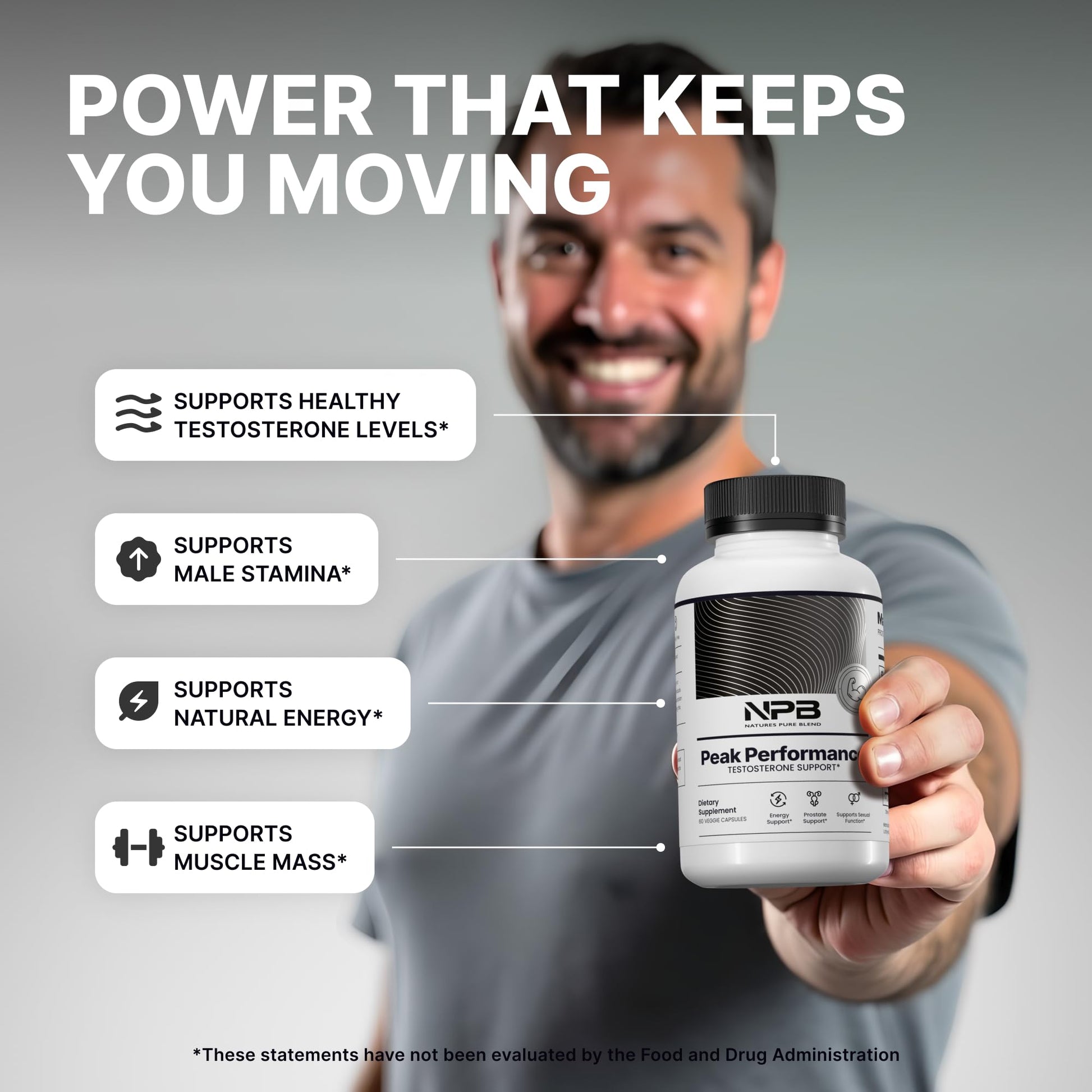 Nature's Pure Blend Peak Performance – Testosterone Supplement for Men with D-Aspartic Acid, Ashwagandha & DIM – Mens Prostate Health Support, Muscle Strength & Energy – Prostate Supplement Nature's Pure BlendBuy Supplements Australia