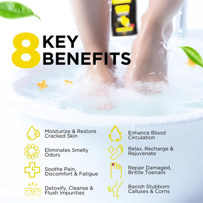 Citrus Detox Foot Soak with Epsom Salt - for Foot Callus, Immune Boost, Damaged Toenail DAILY REMEDYBuy Supplements Australia