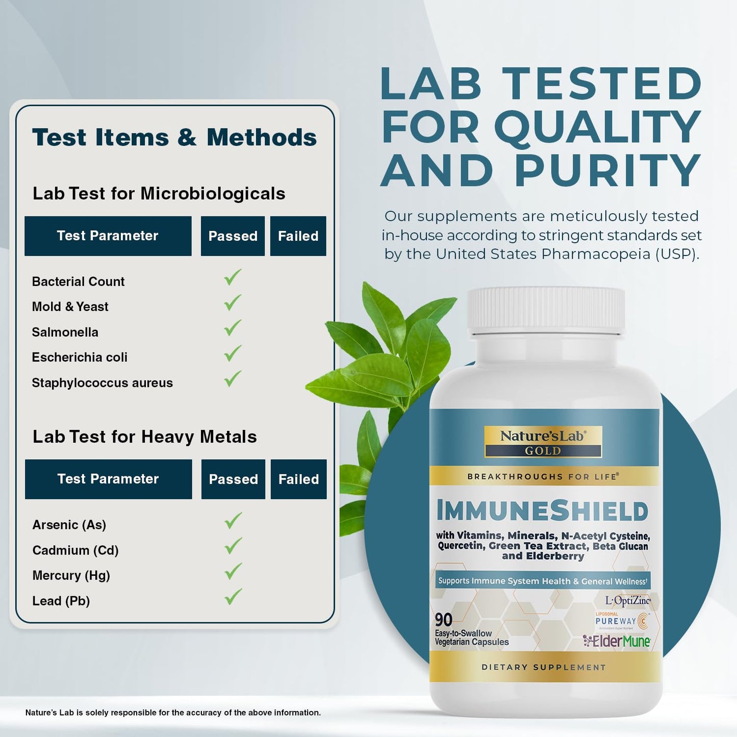 Nature's Lab Gold ImmuneShield - Supports Immune System Health & General Wellness* - 90 Capsules (30 Day Supply) Nature's LabBuy Supplements Australia