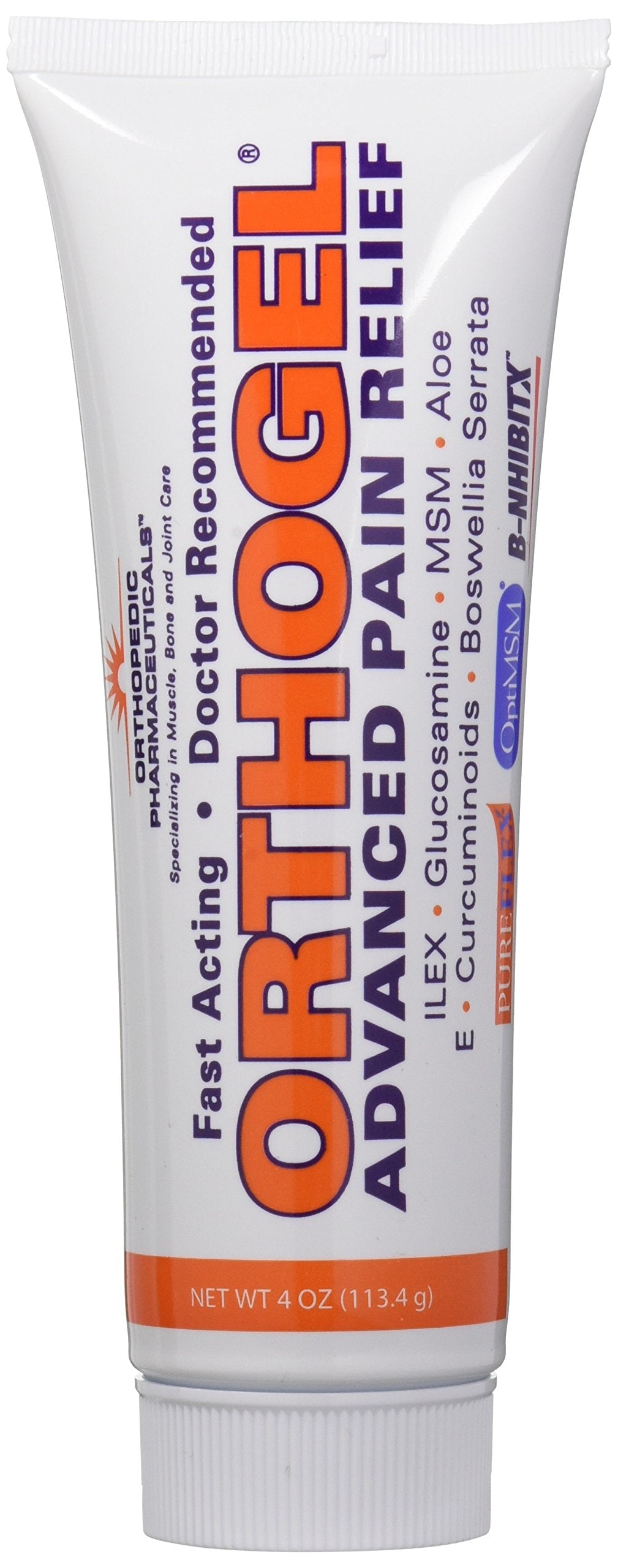 Orthogel Advanced Pain Relief Gel Tube, 4 oz. OrthogelBuy Supplements Australia