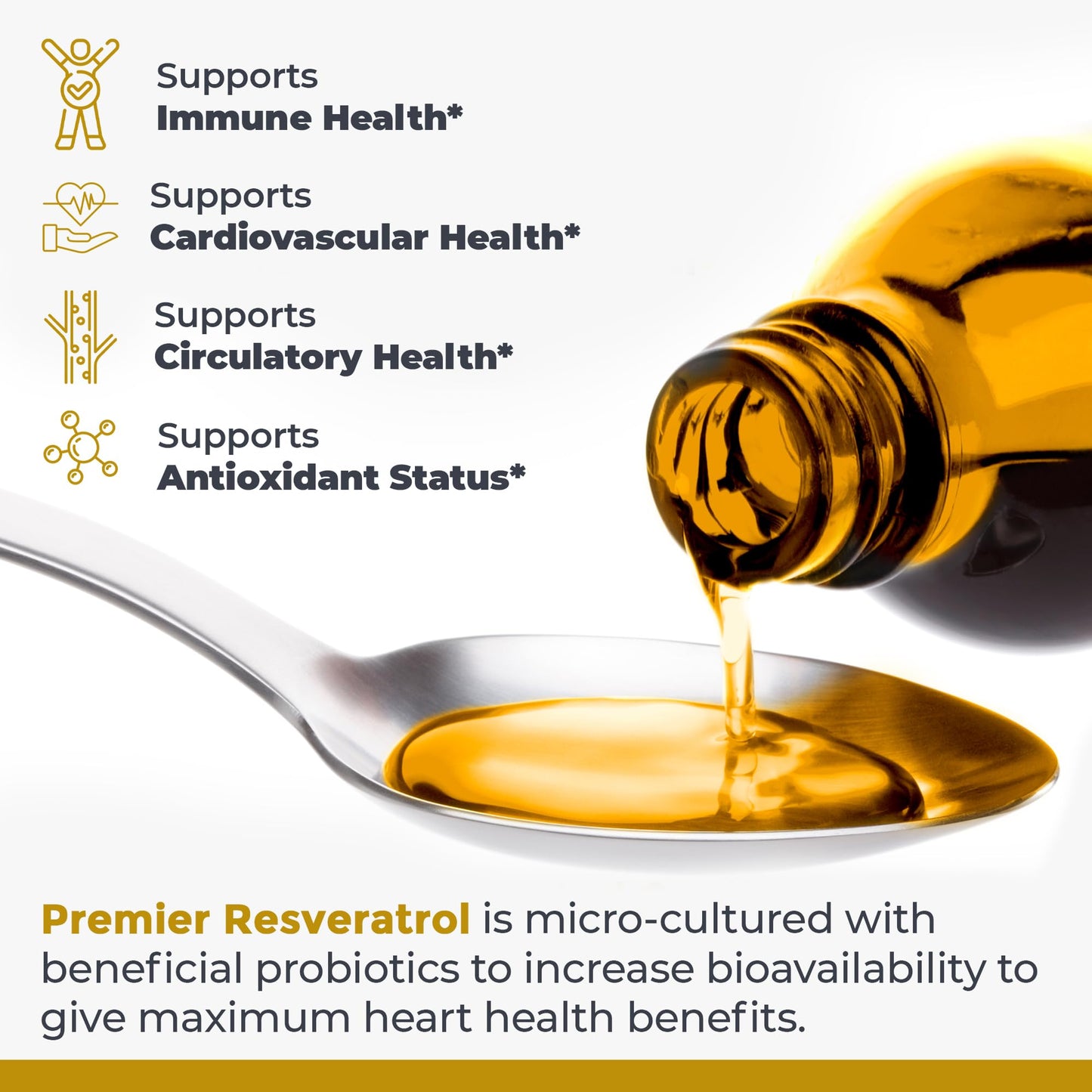 Premier Research Labs Resveratrol - Resveratrol Liquid Supplement, Trans Resveratrol, Antioxidant Support for Heart Health & Blood Flow, Aging Support, 180 mg Per Teaspoon - 8 Fl Oz Premier Research LabsBuy Supplements Australia