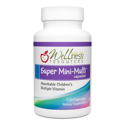 Super Mini-Multi - Children's Multivitamin Swallowable Capsules with Methyl Folate, Methyl B12 and Coenzyme B Vitamins for Growth