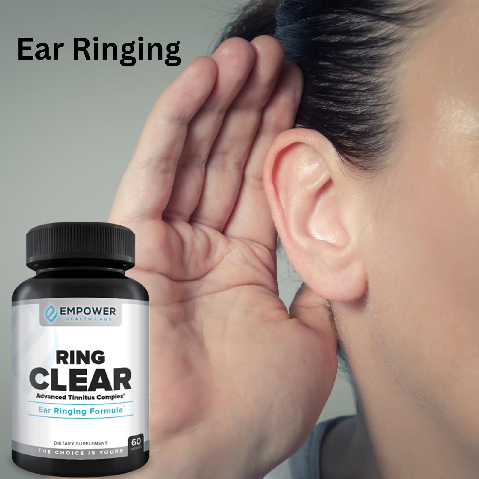 Empower Health Labs Ring Clear All-Natural Ear Buzz Relief Formula for Lasting Relief from Incessant Ear Buzzing - 30-Day Supply Empower Health LabsBuy Supplements Australia