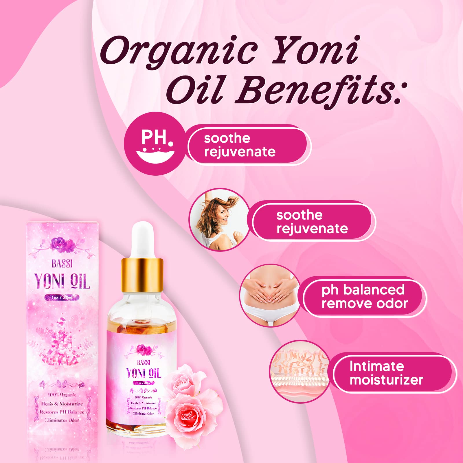 Feminine Wash & Yoni Oil & Yoni Soap Set for Women, Yoni Wash for Vaginal Ph Balance Remove Odor BASSIBuy Supplements Australia