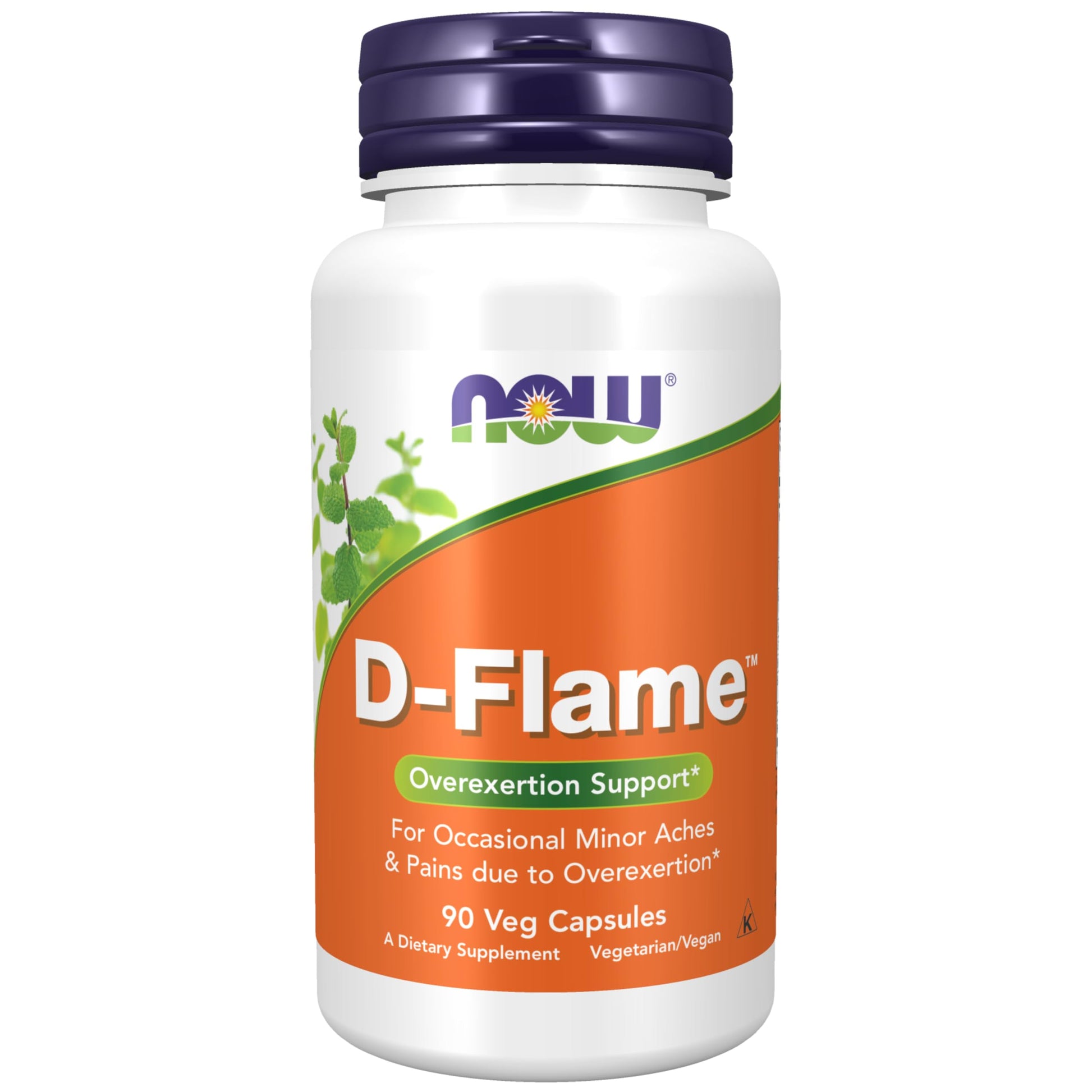 NOW Foods Supplements, D-Flame™ with a Blend of Complementary Herbs, Overexertion Support*, 90 Veg Capsules NOW FoodsBuy Supplements Australia