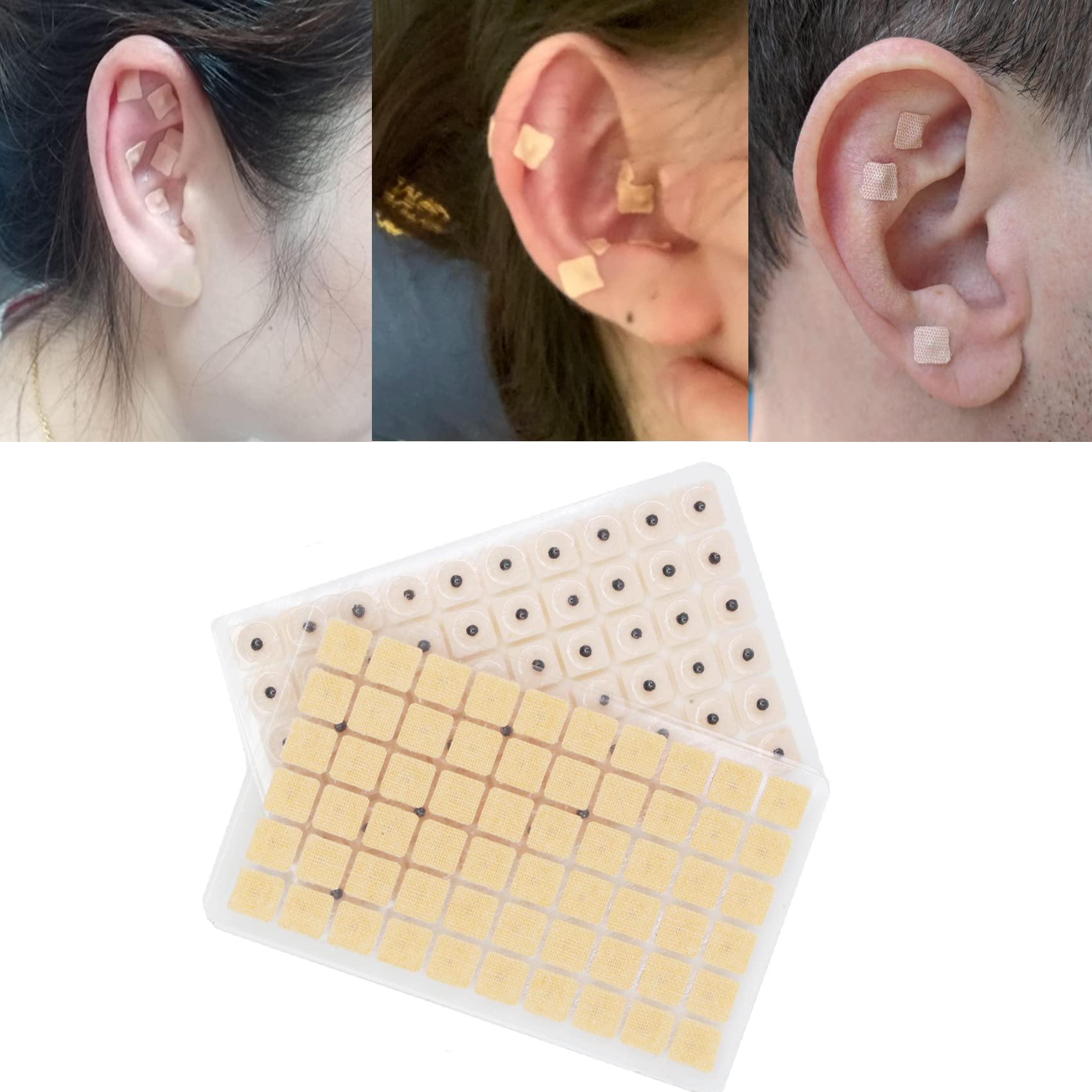 Ear Seeds Auricular Sticker kit,Acupuncture Kit Acupressure with Ears Seed 420 Pcs, Ear Chart, Tweezer HedigonBuy Supplements Australia