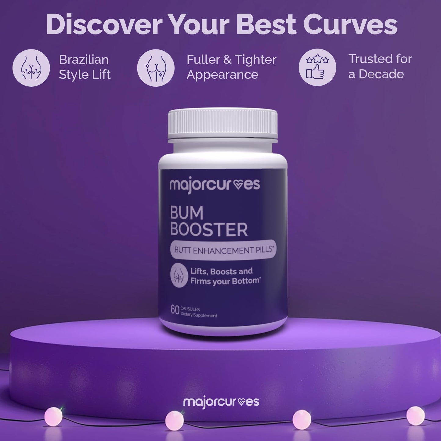Major Curves Bum Booster Pills – Butt Enhancement for Women, Booty Growth Capsules for Bigger Bum, Curvier Hips and Glutes, Natural Brazilian Butt Lift Alternative with Fenugreek and Wild Yam Major CurvesBuy Supplements Australia