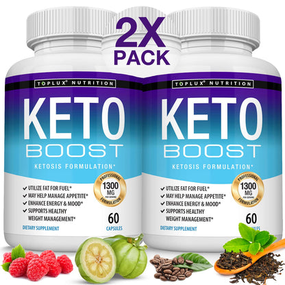 Keto Boost Diet Pills Ketosis Supplement - Natural Exogenous Keto Formula Support Energy