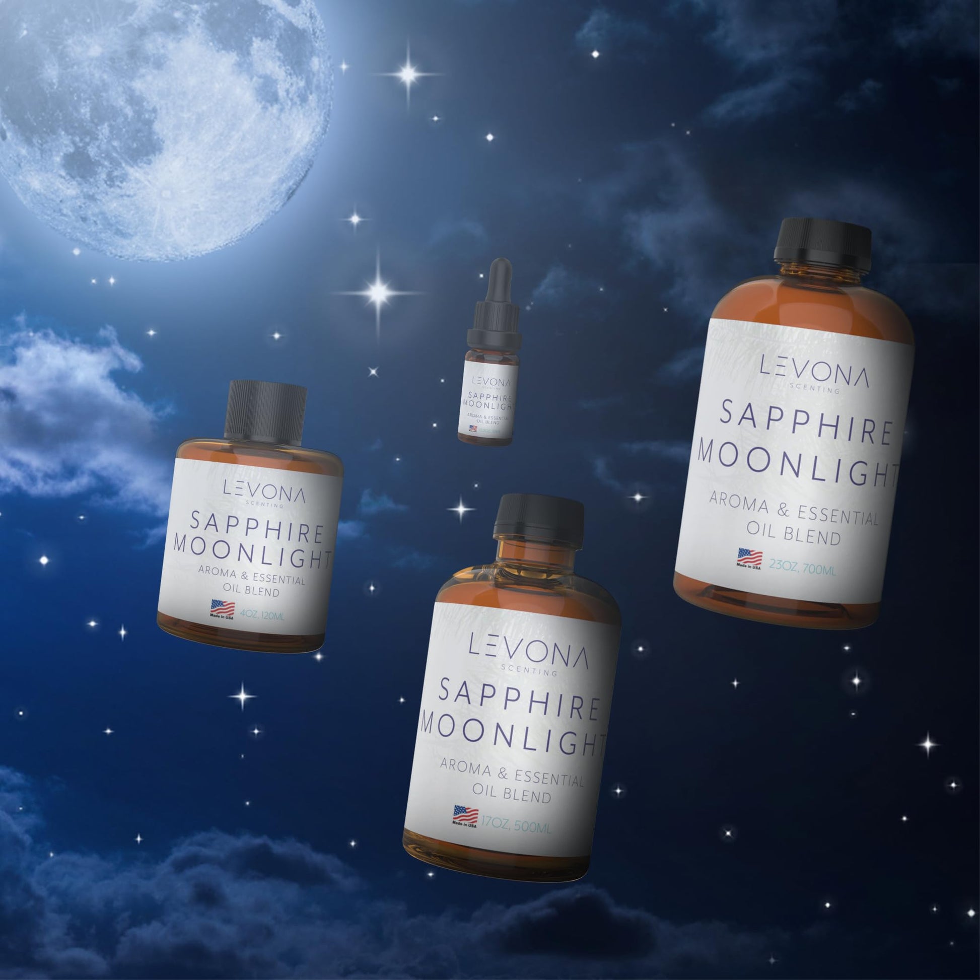 Levona Scent Pure Essential Oils For Diffusers For Home, Hotel & Office - Sapphire Moonlight Essential Oil LEVONA SCENTBuy Supplements Australia