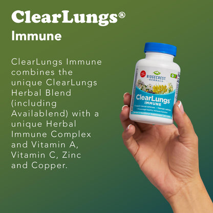 RidgeCrest Herbals ClearLungs Immune, Lung Support Supplement with Elderberry, Zinc, Vitamin C, Vitamin A, Olive Leaf, Mullein, Lung Wellness Formula for Respiratory Health (60 Vegan Caps, 30 Serv) RidgeCrest HerbalsBuy Supplements Australia