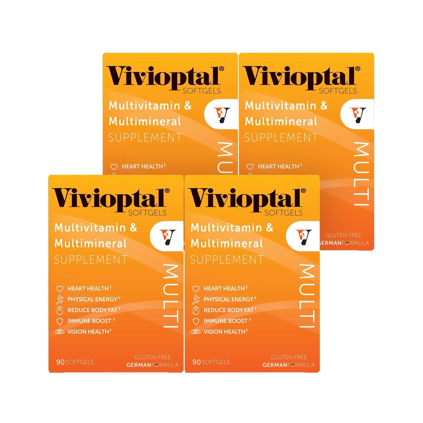 Vivioptal Multi, 90 Softgels (1 Year Supply), Multivitamin & Multimineral, Gluten Free, German Formula Vivioptal VitaminsBuy Supplements Australia