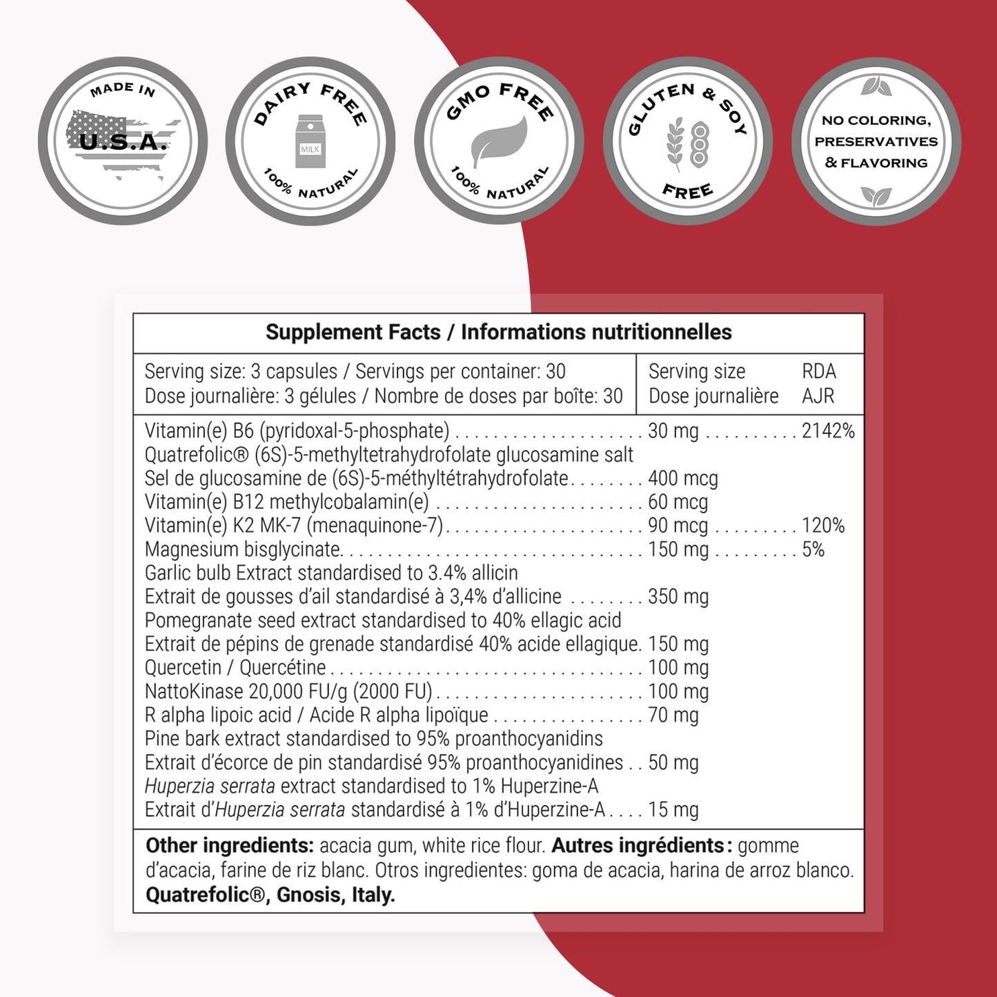 Supersmart - Triple Protect Supplement - Combines the Most Widely-Studied Natural Compounds - May Support Healthy Heart | Non-GMO & Gluten Free - 90 Vegetarian Capsules SupersmartBuy Supplements Australia