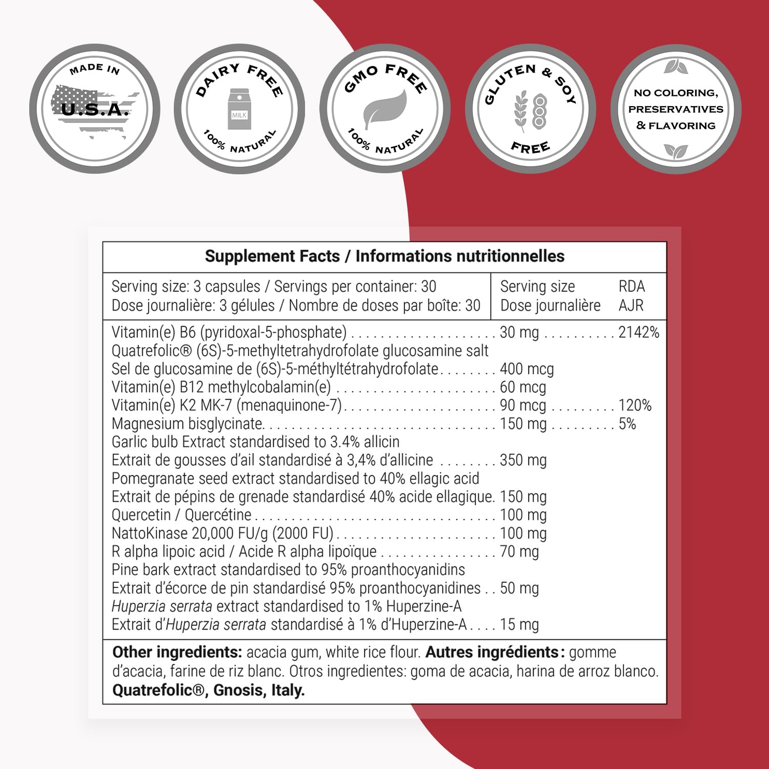 Supersmart - Triple Protect Supplement - Combines the Most Widely-Studied Natural Compounds - May Support Healthy Heart | Non-GMO & Gluten Free - 90 Vegetarian Capsules SupersmartBuy Supplements Australia