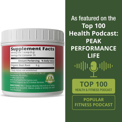 Organic Beet Root Powder - Ultra High Purity Super Food Beets Juice Powder. 100% Pure Nitric Oxide Boosting Beetroot Supplement. Keto, Paleo, Vegan Reds Superfood Rich in Polyphenols