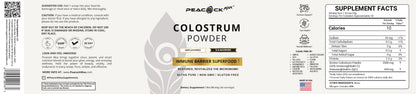 Peacock Max Colostrum Powder – 60g (30 Servings), Unflavored Bovine Colostrum Supplement, Superfood for Hair, Skin & Gut Health, Gluten-Free, Non-GMO Peacock MaxBuy Supplements Australia