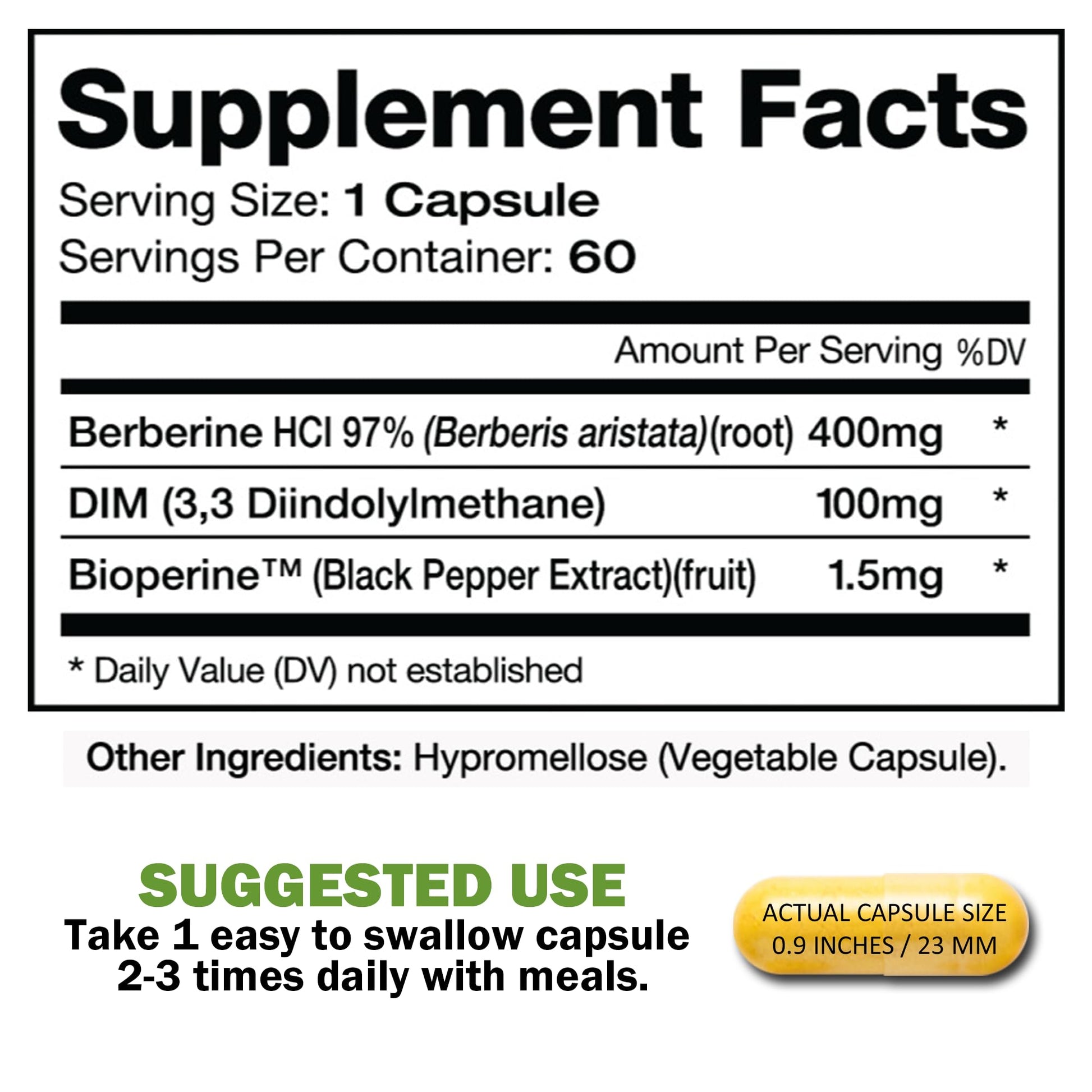 Dimberine - DIM & Berberine, High Purity Enhanced Absorption Formula - 60 Capsules DimberineBuy Supplements Australia