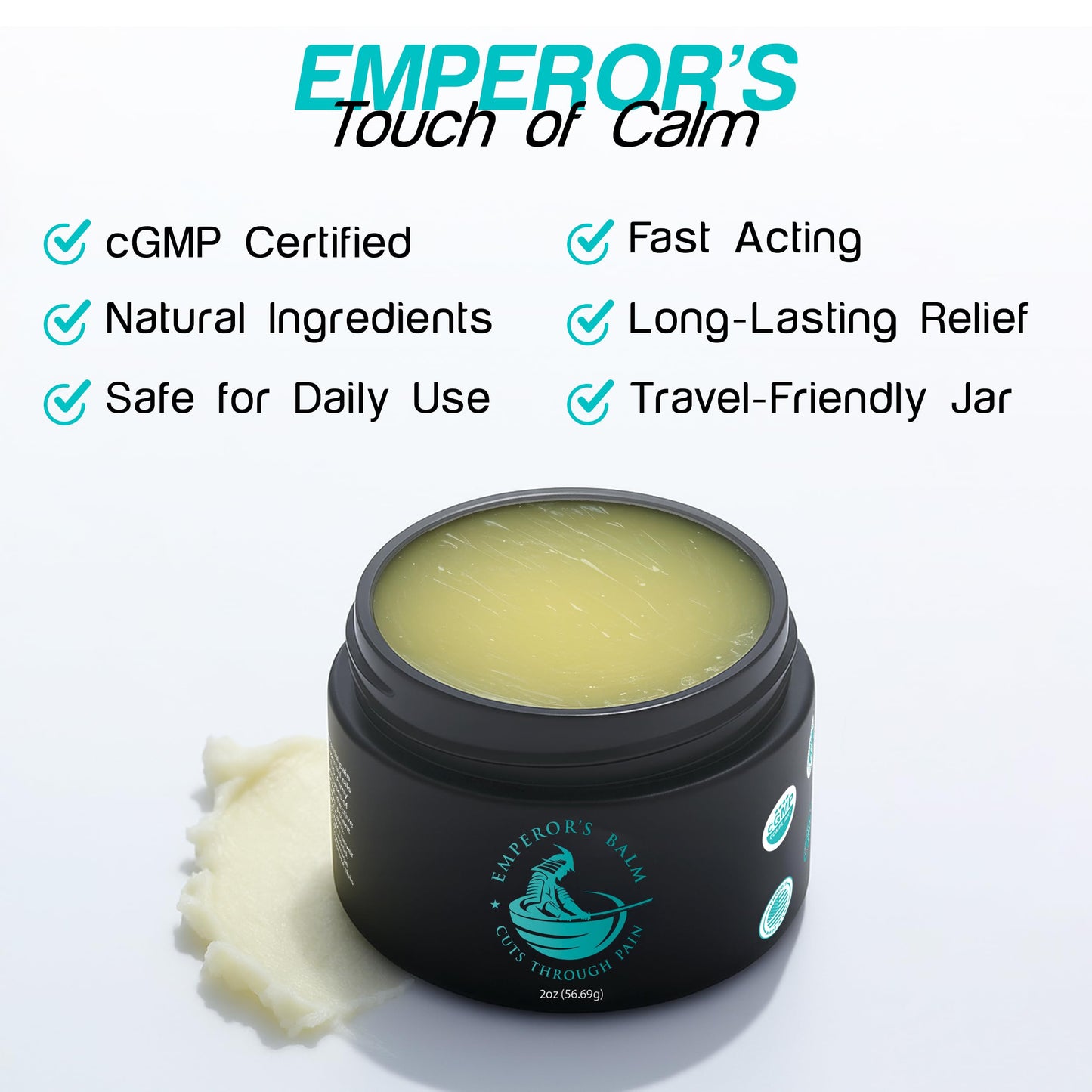 The Emperor's Balm Joint & Muscle Pain Relief Cream – Fast-Acting, Non-Greasy, Long-Lasting Natural Formula – Soothing Rub for Back, Shoulder, Neck & Whole Body - 2oz The Emperor's BalmBuy Supplements Australia
