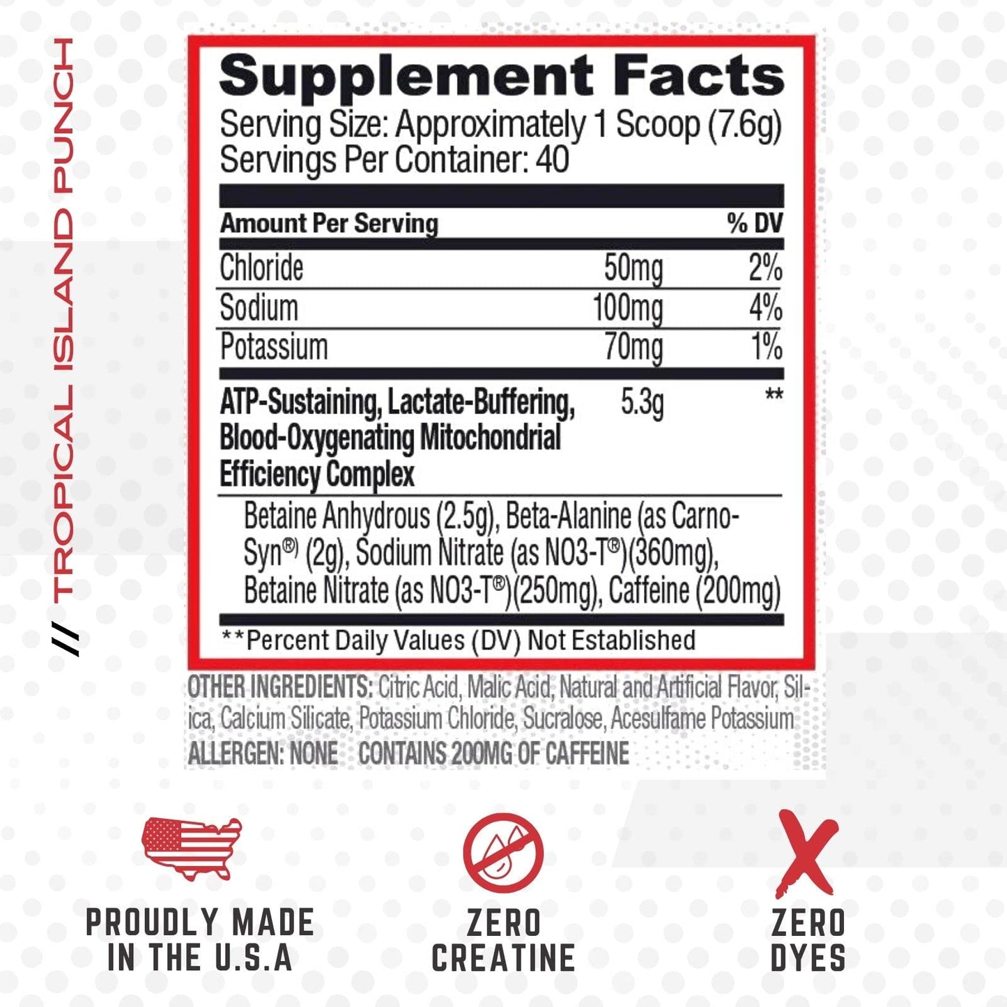 Purus Labs CONDENSE PreWorkout Powder, 40 Servings (Tropical Island Punch)