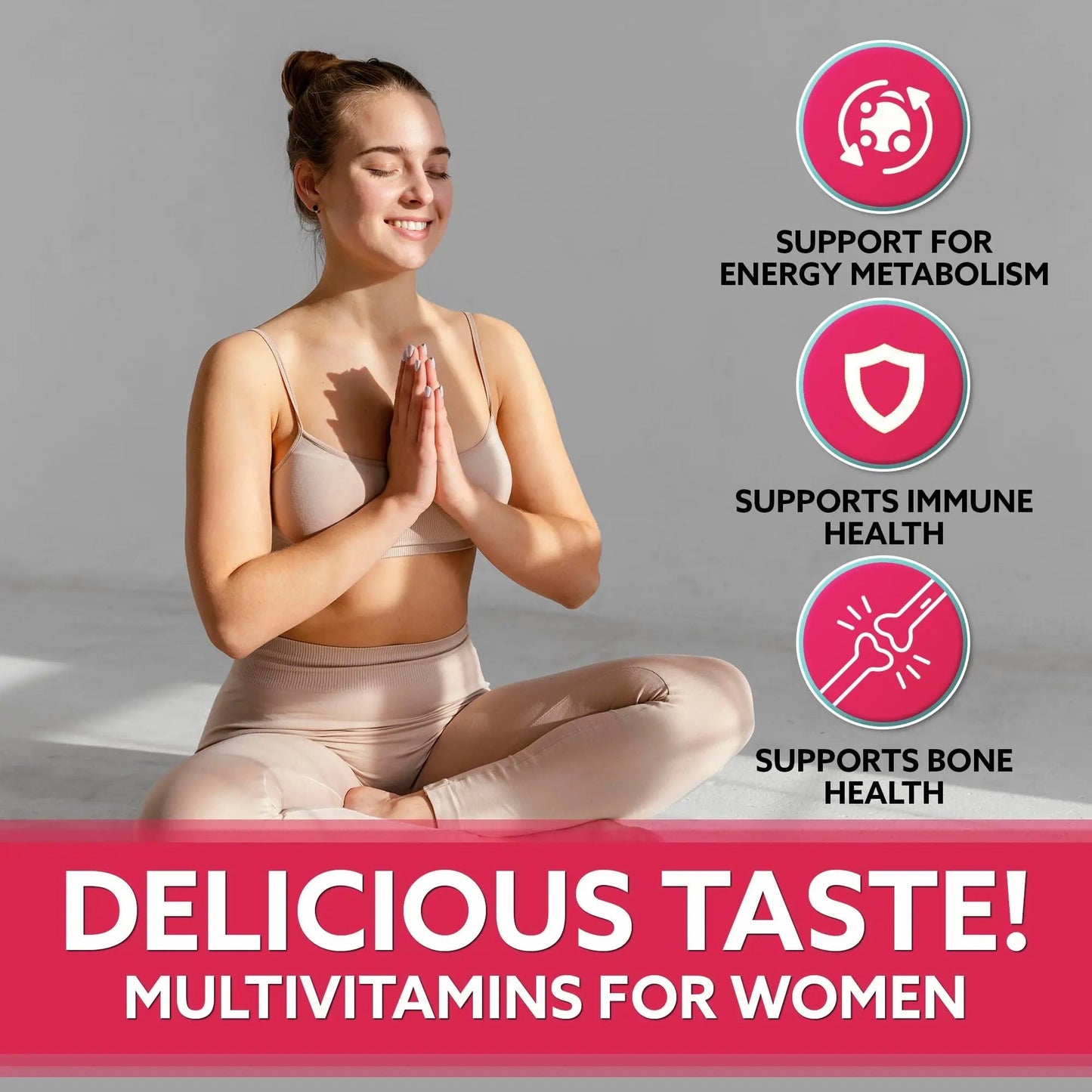 Droppels Women's Multivitamin Gummies with Folic Acid, Vitamins A, D, C, E, K, B6, B12, Biotin & More | Vegan, Non-GMO & Pectin-Based Daily Vitamins for Women | Droppels