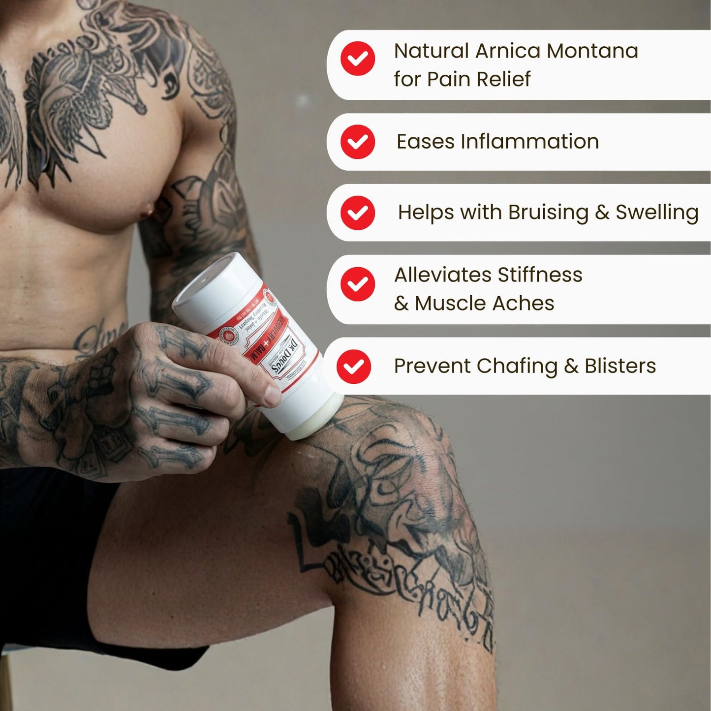 Dr. Doug's Recovery Balm – Organic Arnica & Magnesium Topical Rub – Soothing Support Lotion for Active Muscles, Joints, & Skin – Dermatologist Approved, Handmade in USA, Organic 2 oz Twist-Up Stick Dr. Doug'sBuy Supplements Australia