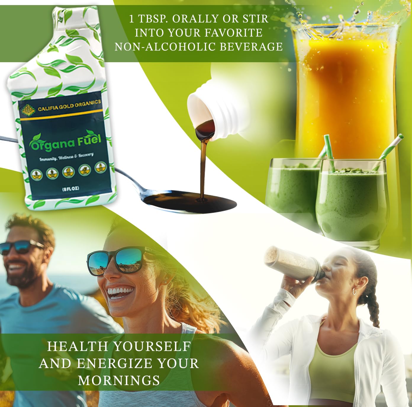 Organa Fuel 30-Day Supply: Advanced Liquid Immune Support Supplement, Supports Cellular, Gut & Organ Health, Vitamins, Minerals, Superfoods, Antioxidant. for Adults & Kids 12+ - 8 fl oz (Pack of 1) Organa FuelBuy Supplements Australia