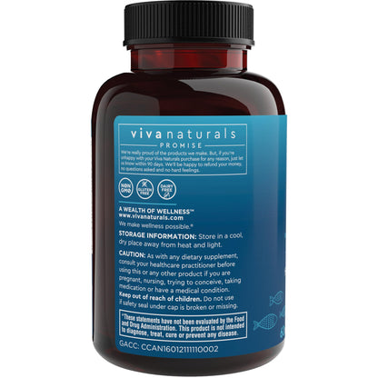 Viva Naturals Triple Strength Omega 3 Fish Oil Supplement - 2200 mg Wild Caught Viva NaturalsBuy Supplements Australia