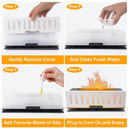 WENPHONE Flame Air Aroma Diffuser Humidifier, Essential Oil Diffuser, 200ml Aromatherapy Diffuser WENPHONEBuy Supplements Australia