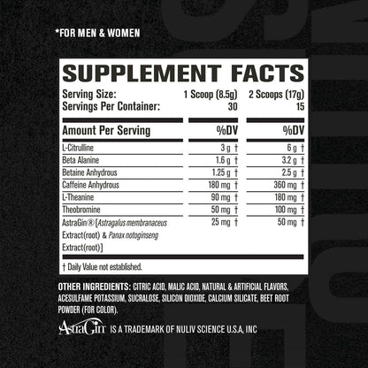 NITROSURGE Pre Workout Supplement - Endless Energy, Instant Strength Gains Jacked FactoryBuy Supplements Australia