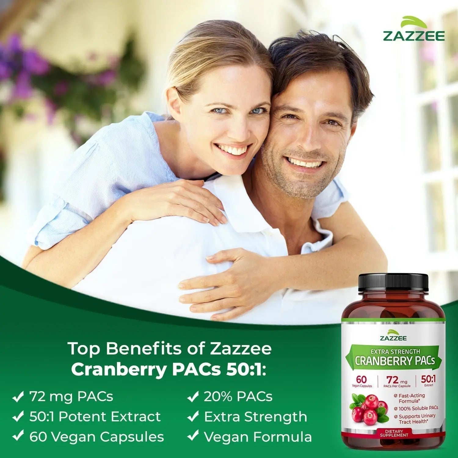 Zazzee Ultimate Urinary Tract Support Bundle | Super Concentrated Proanthocyanidin Cranberry Extract Capsules Plus D-Mannose 1000mg Capsules for UT & Bladder Cleansing (60 Servings Each) ZazzeeBuy Supplements Australia