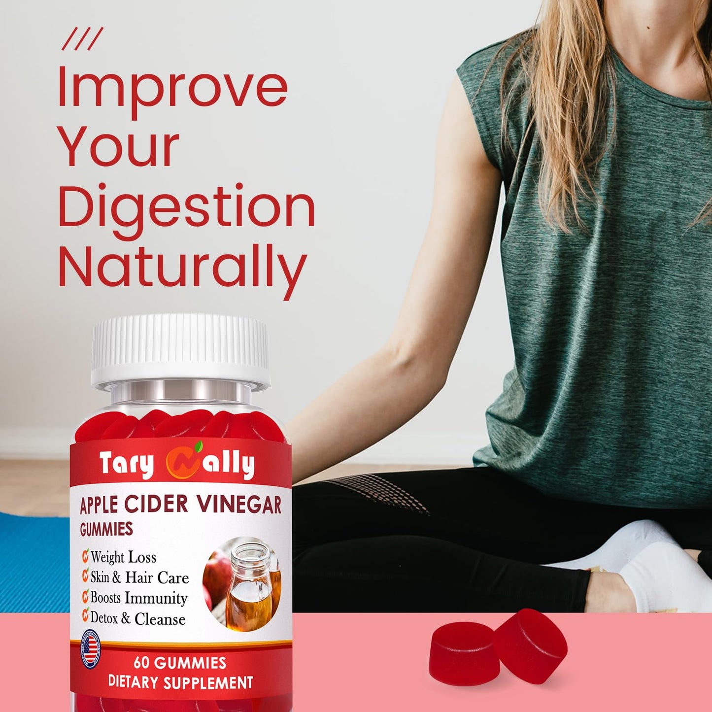 Apple Cider Vinegar Gummies Keto ACV Gummies for Weight Loss and Belly Fat Tary NallyBuy Supplements Australia