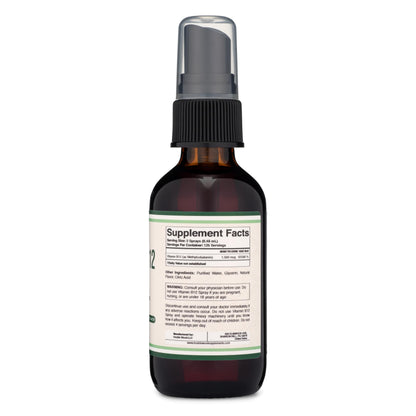 Vitamin B12 Sublingual Spray (2 Spray Dose of Vitamin 12 1000mcg, 3 Spray Serving Size Double Wood SupplementsBuy Supplements Australia