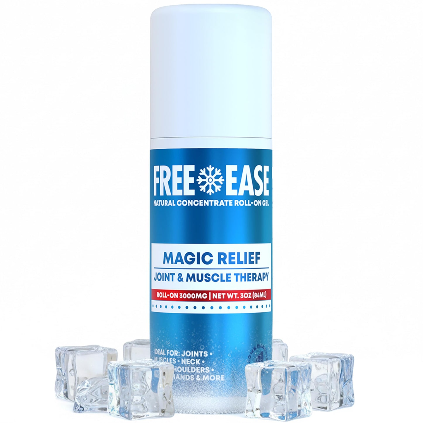 Free-Ease Magic Relief Roller – Nerve Joint and Muscle Pain Relief Roll On – Fast Cooling Therapy for Back, Neck, Shoulder, Knee Pain - Supports Joint Flexibility and Overall Mobility - Made in USA FREE EASEBuy Supplements Australia