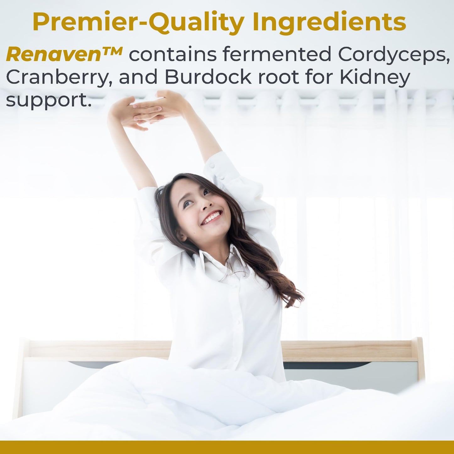 Premier Research Labs RenaVen - Premier Kidney Support for Kidney Cleanse Detox and Repair | Improve Kidney Function and Urinary Support with Fermented Cordyceps - 60 Plant-Source Capsules Premier Research LabsBuy Supplements Australia