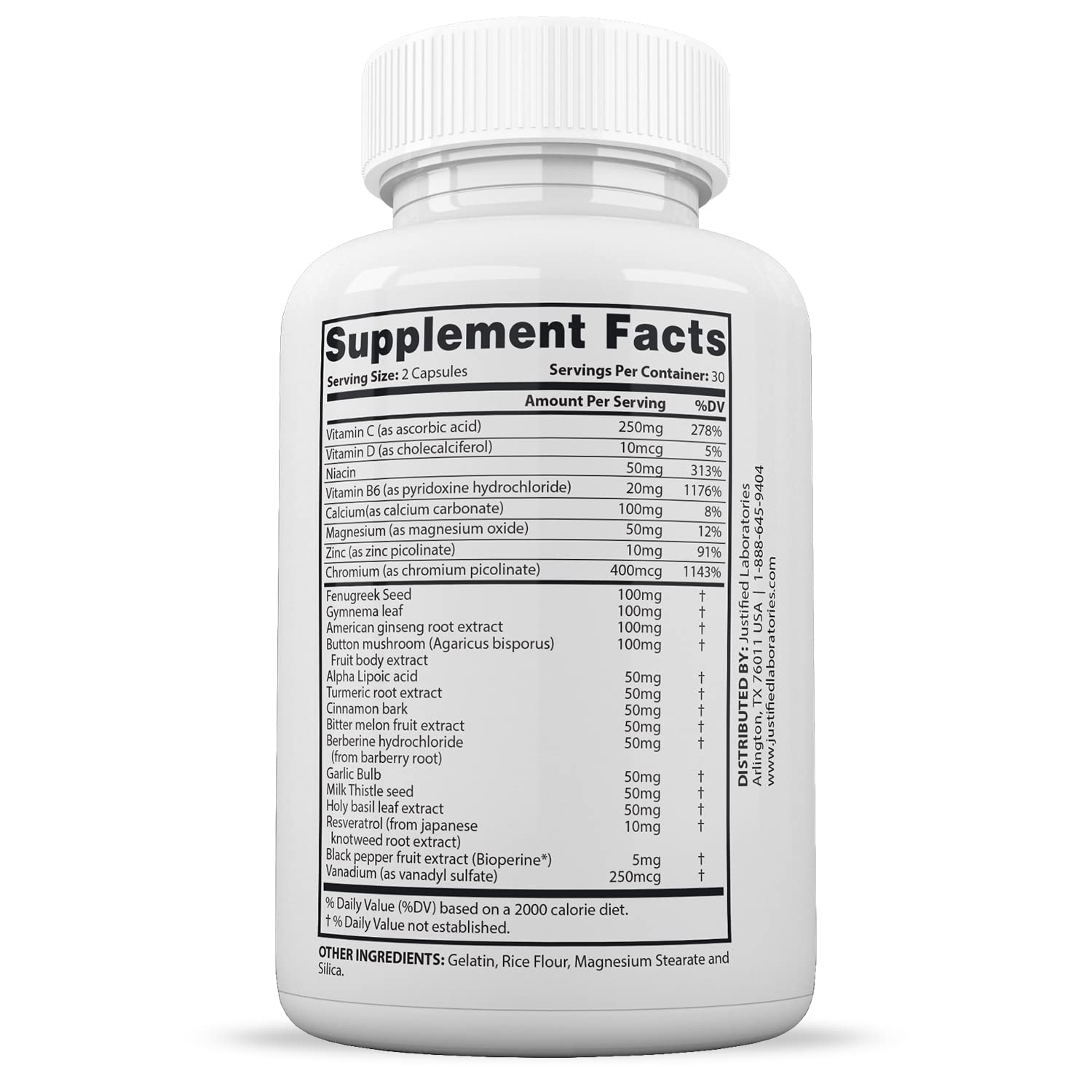 Justified Laboratories (2 Pack Blood Balance Max 1295MG Formula Supplement Pills Justified LaboratoriesBuy Supplements Australia