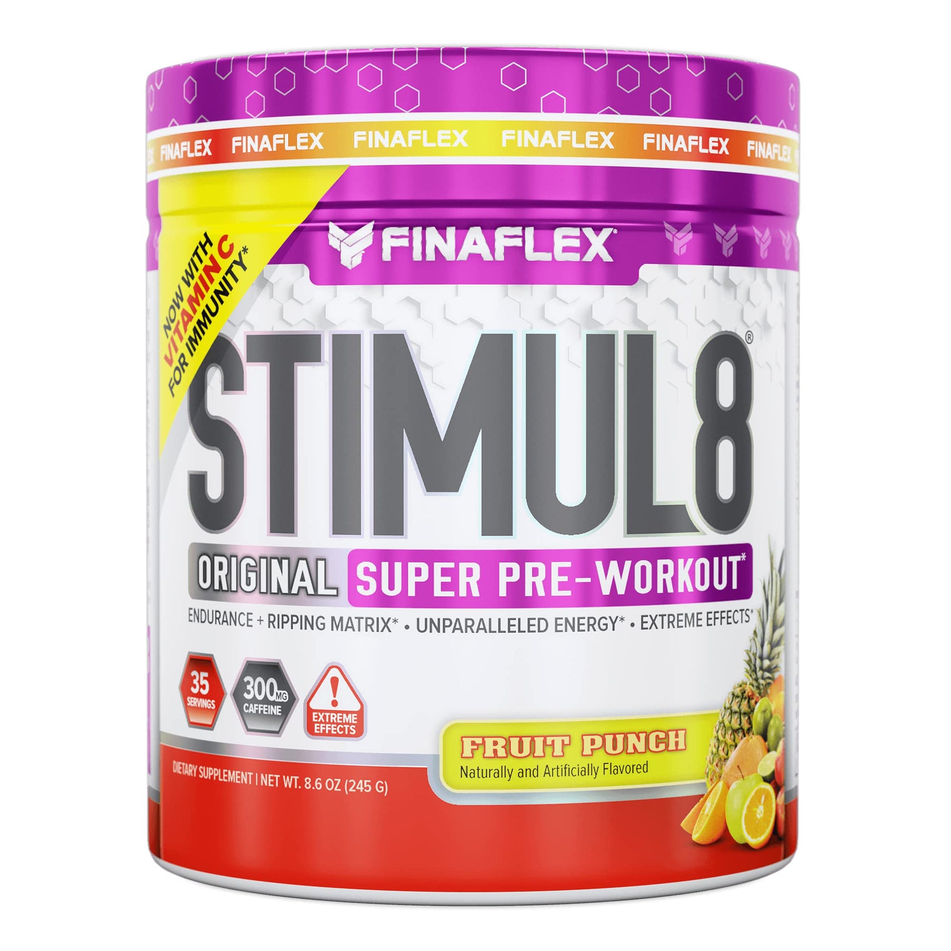 FINAFLEX STIMUL8 Original Super Pre-Workout, Fruit Punch - Energy, Strength & Endurance