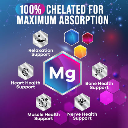 Magnesium Glycinate Supplement - 500mg Magnesium Per Serving - 100% Chelated & Purified - Supports Sleep, Heart Health, & Muscle Strength - Best Absorption Magnesium, Bottled in USA - 60 Tablets Nature's NutritionBuy Supplements Australia