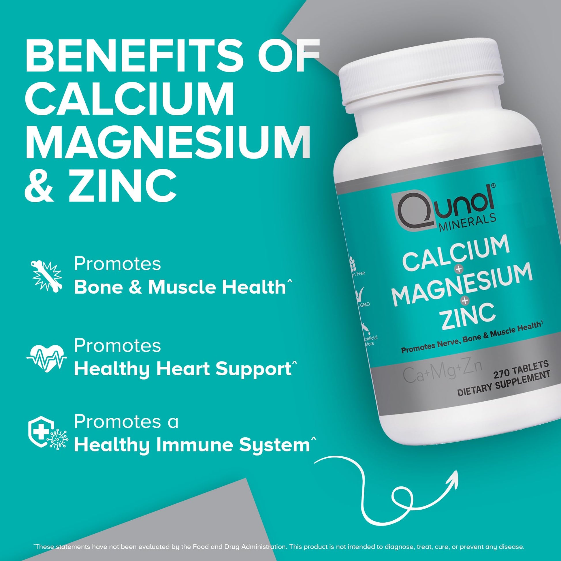 Qunol Calcium 3 in 1 Tablets with Calcium, Magnesium & Zinc for Immune Support, Bone QunolBuy Supplements Australia
