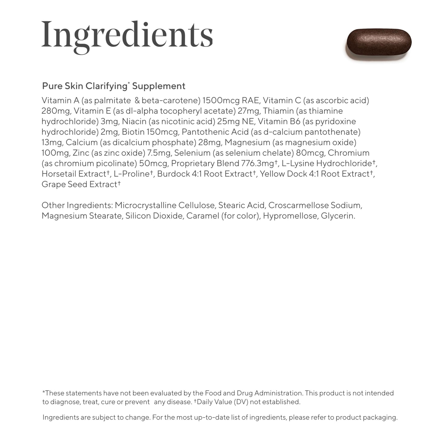 Murad Pure Skin Acne Supplements – 60 Tablets – Clear Skin Support with Blend of Vitamin A & B6, Zinc, Amino Acids, & Burdock Root – Promotes Healthy Skin, Oil Balance, Gut Health & Stress Relief MuradBuy Supplements Australia