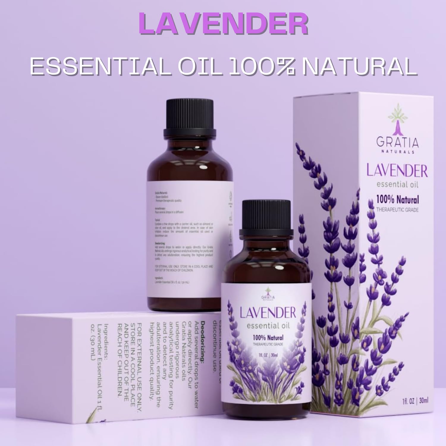 Gratia Naturals Lavender Essential Oil - 100% Pure and Natural … GRATIA NATURALSBuy Supplements Australia