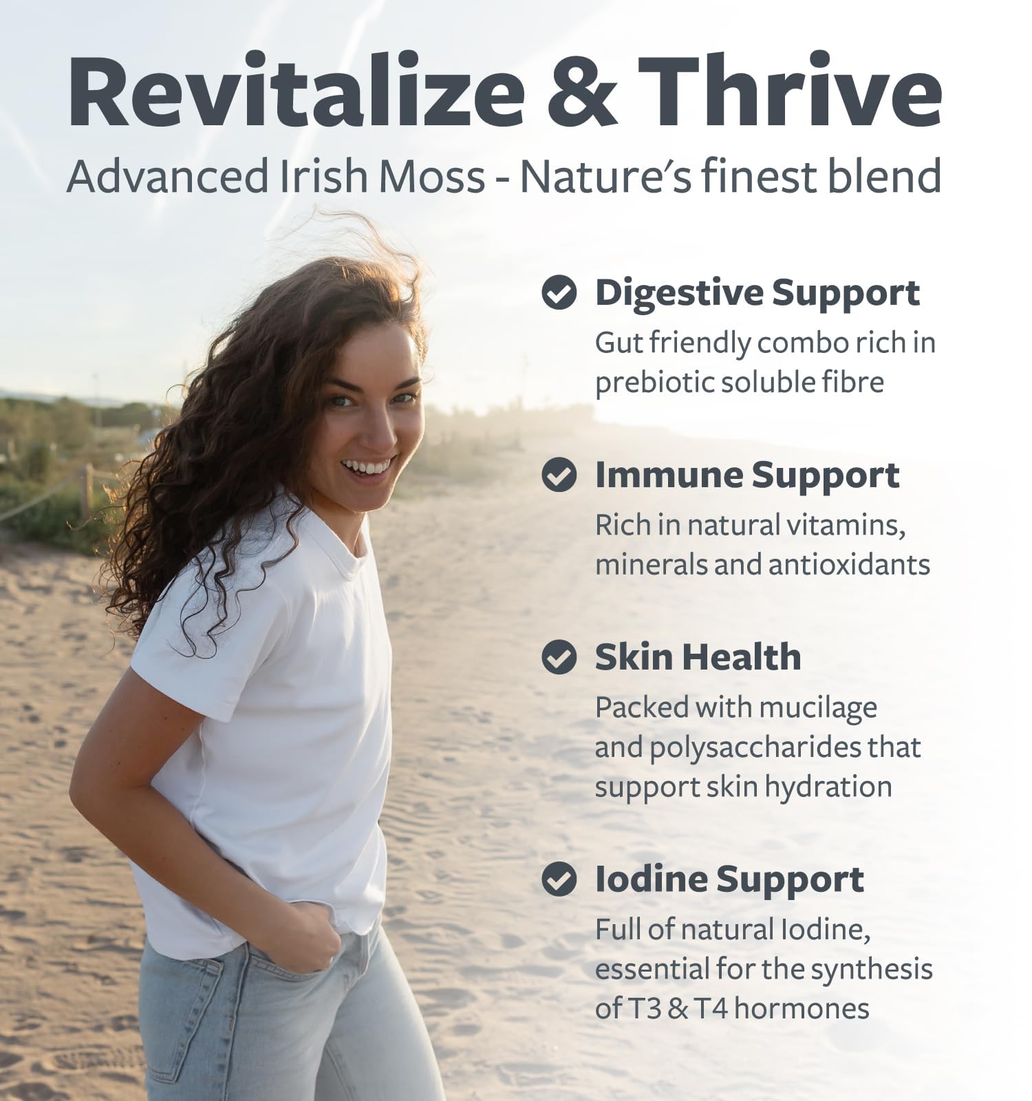 Organic Irish Sea Moss Capsules - Organic Sea Moss Capsules with Bladderwrack Burdock Root and Black Pepper Extract for Enhanced Absorption - Vegan Non-GMO & Made in the USA (1 Month Supply) Healths HarmonyBuy Supplements Australia