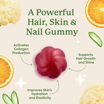 Plant People WonderBeauty Hair, Skin & Nails Rejuvenation Gummies with Tremella Mushroom, Marine Collagen Peptides Plant People
