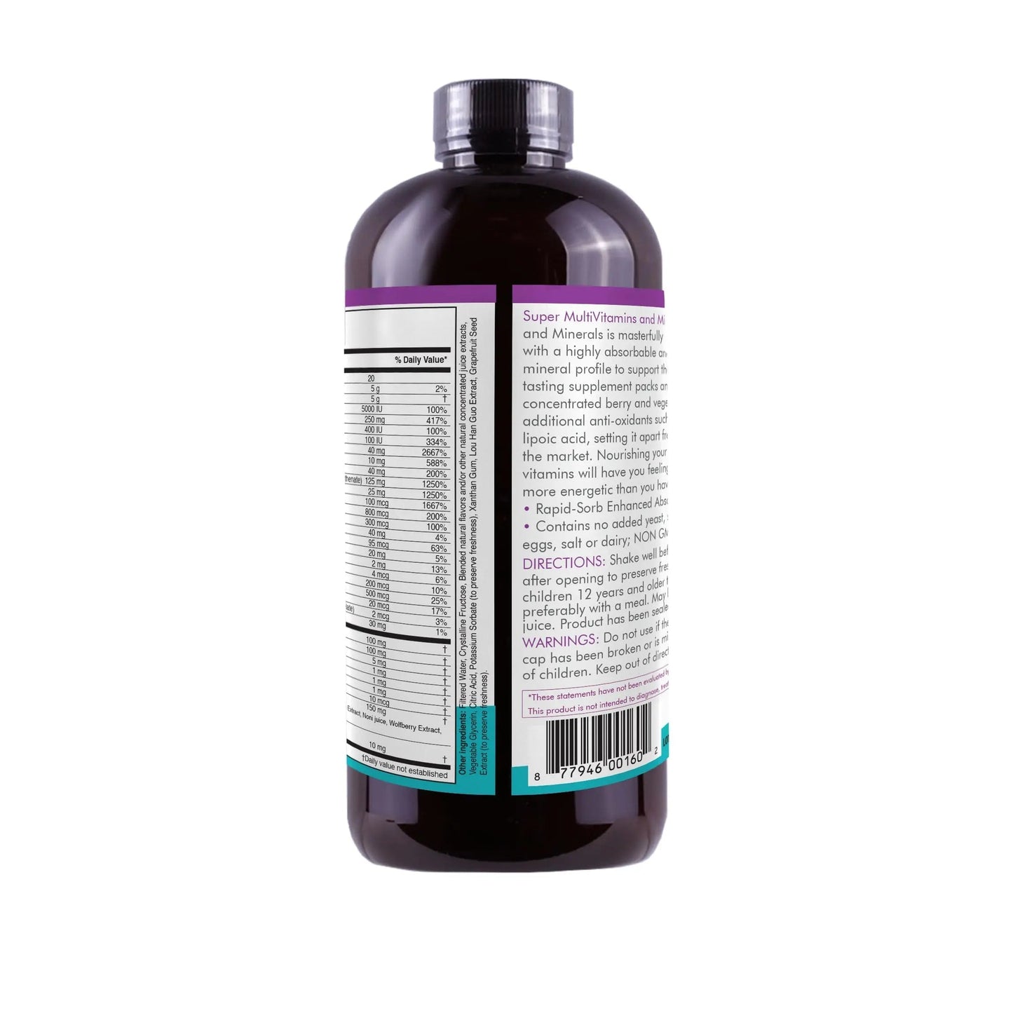 Liquid Super Multivitamin and Minerals - Premium Liquid Vitamins for Enhanced Absorption - Daily Liquid Multivitamin Supplement Life SolutionsBuy Supplements Australia