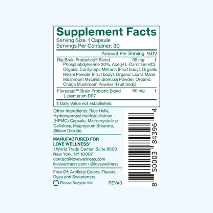 Love Wellness Daily Love Multivitamin & Big Brain Probiotics | Mind and Body Duo | Womens Vitamin and Probitoic Love Wellness