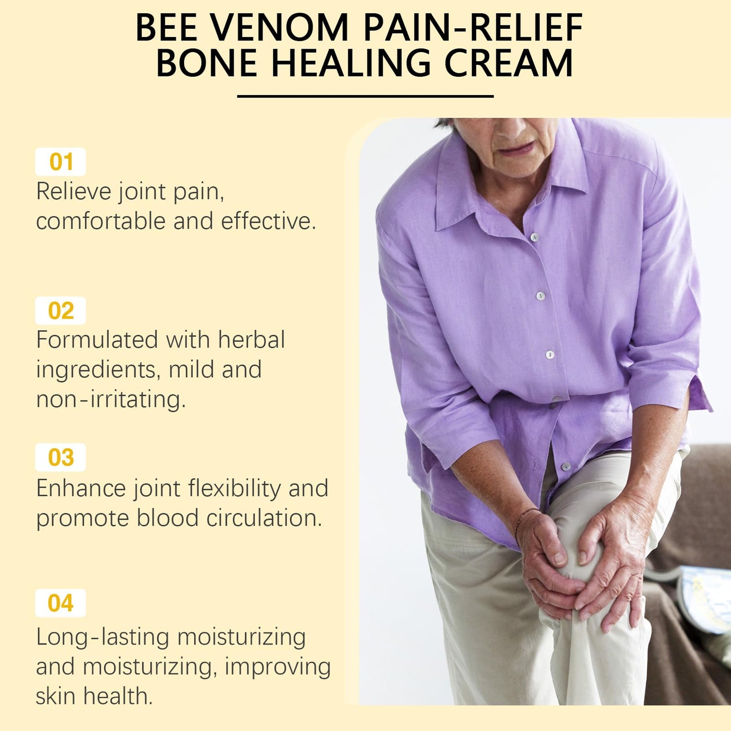 Liwoci Bee Venom Cream-Suitable for Neck, Waist, Back, Hands, Feet and Leg Joint Pain Care LiwociBuy Supplements Australia