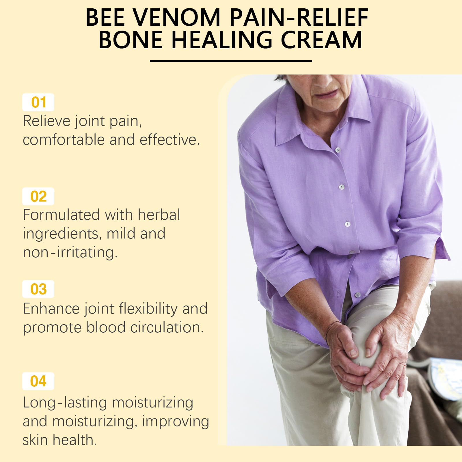 Liwoci Bee Venom Cream-Suitable for Neck, Waist, Back, Hands, Feet and Leg Joint Pain Care LiwociBuy Supplements Australia