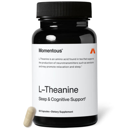 Momentous L-Theanine Supplement - 200 mg Capsules to Promote Relaxation & Focus - NSF Certified for Sport