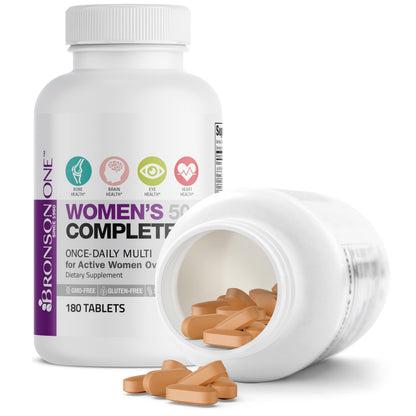 Bronson ONE Daily Women’s 50+ Complete Multivitamin Multimineral, 180 Tablets BronsonBuy Supplements Australia