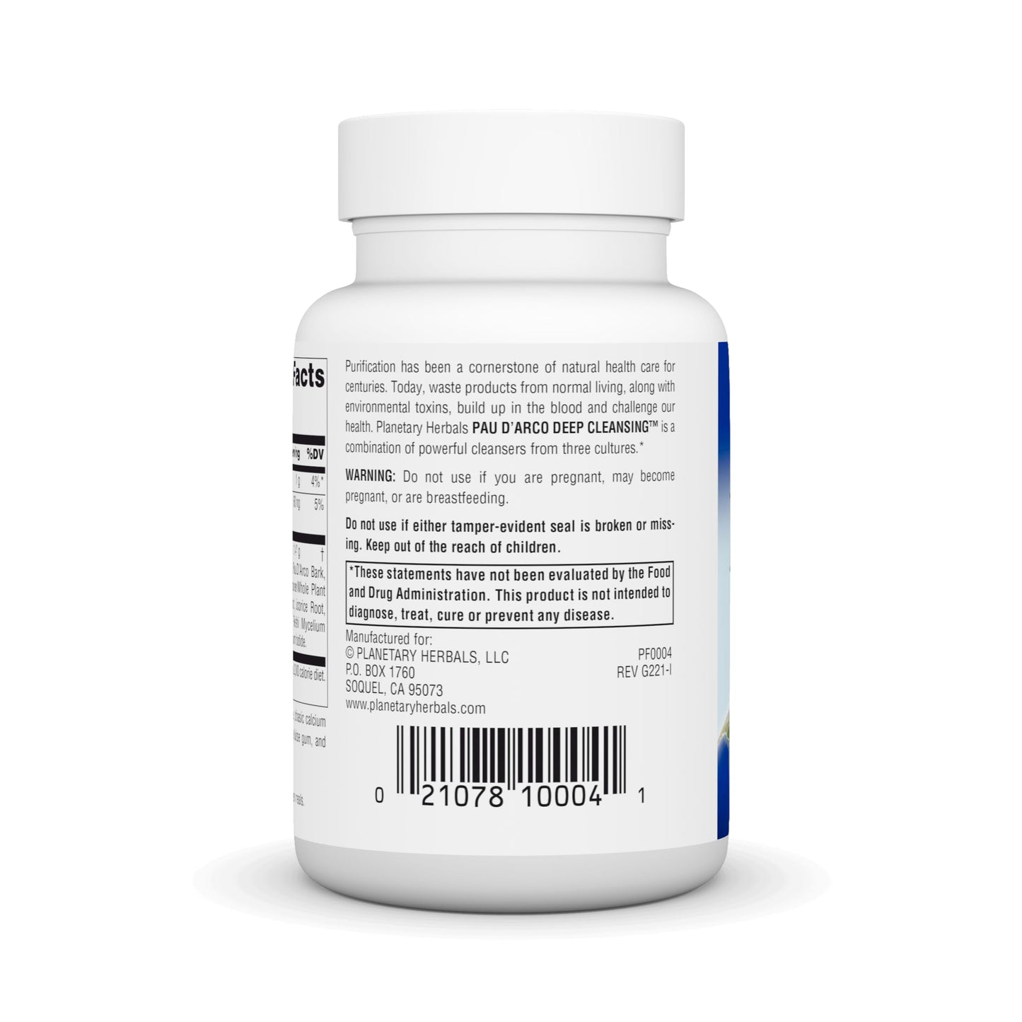 Planetary Herbals PAU D'Arco Deep Cleansing, Herbal Supplement, 735 mg - 72 Tablets Planetary HerbalsBuy Supplements Australia