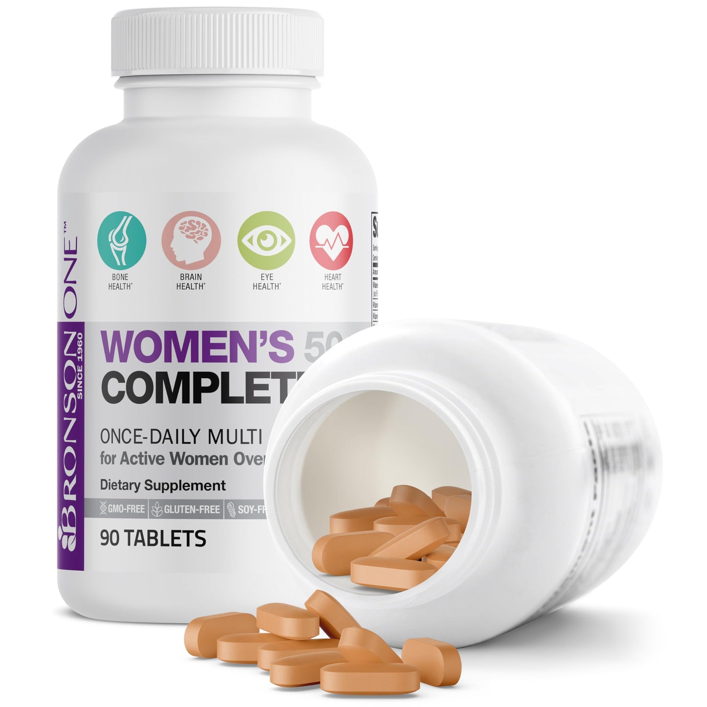 Bronson ONE Daily Women’s 50+ Complete Multivitamin Multimineral, 90 Tablets BronsonBuy Supplements Australia